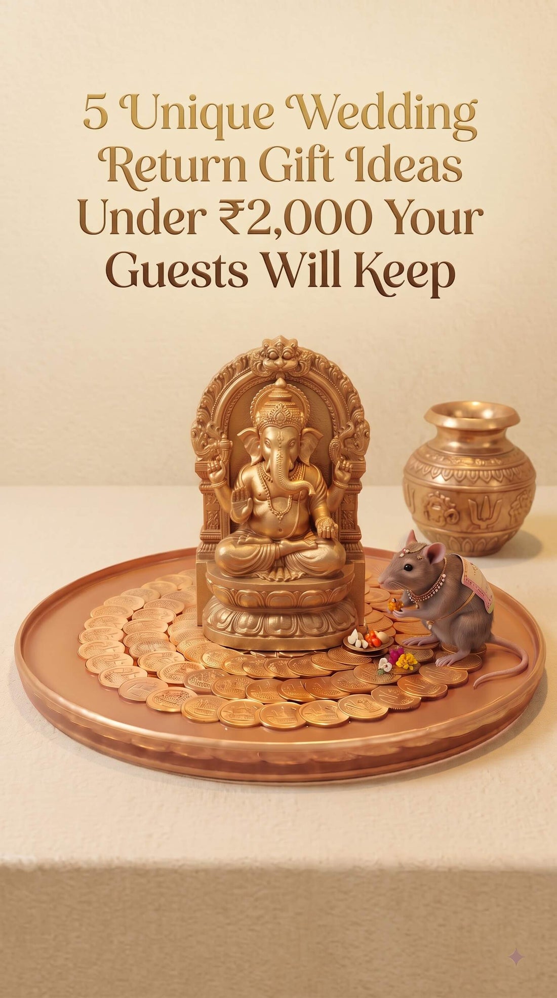 Elegant Lakshmi Peeta presented as a unique wedding return gift under 2000
