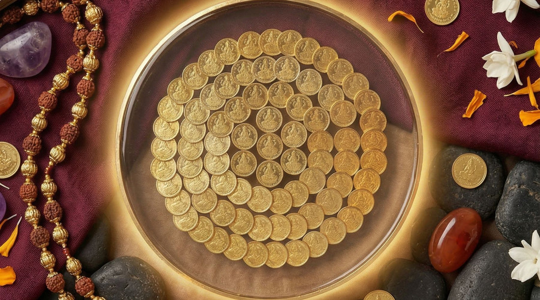 Lakshmi Peeta preserving spiritual Prana energy as an insulating pooja seat in a home mandir