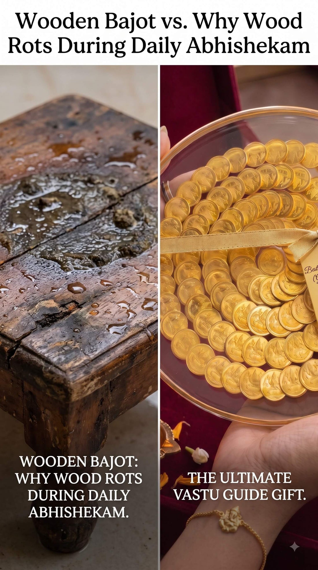 Wooden Bajot vs. Krystalline Shila Bajot: Why Wood Rots During Daily Abhishekam