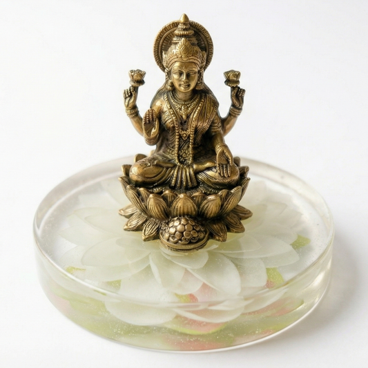 Brahma Kamala Idol Stand Sacred Himalayan Lotus Base for Purity